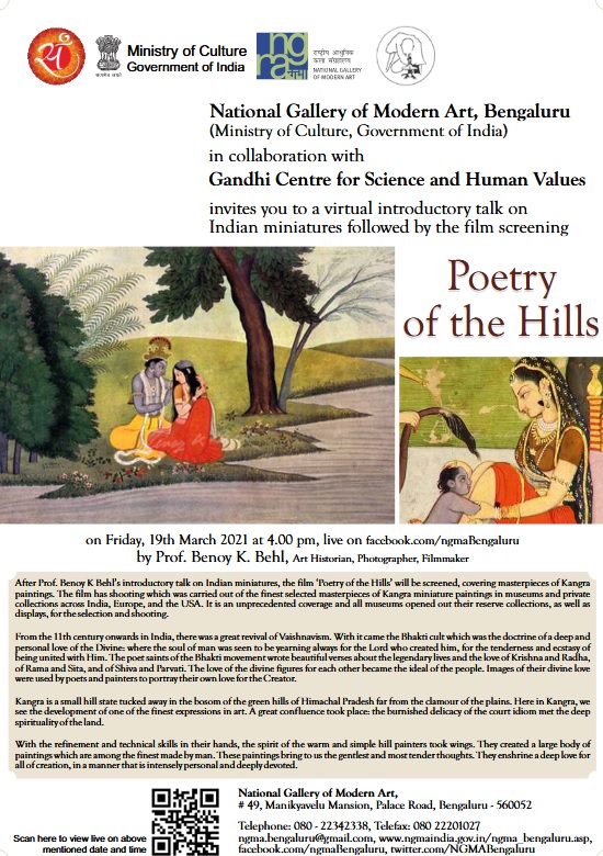 Spletno predvajanje filma “Poetry of the Hills” (Poezija hribov) med dogodki v sklopu praznovanj India@75 19. 3. 2021 ob 11.30. uri